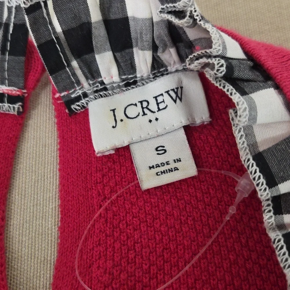 J. Crew Women's Vibrant Pink Crew Neck Sweater Size Small